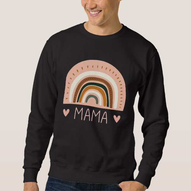 Sudadera Rainbow Mama V Neck  Boho Style Teacher for Mom (Anverso)