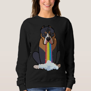 Sudadera Rainbow Pitbull Dog Mom Dad Love R