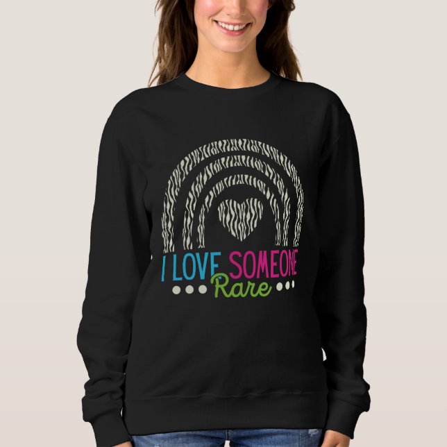 Sudadera Rainbow Rare Disease Awareness I Love Someone Rare (Anverso)