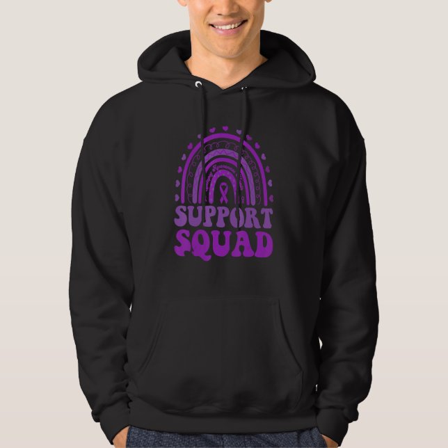 Sudadera Rainbow Support Squad Epilepsy Awareness Purple Ri (Anverso)