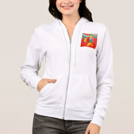 Sudadera Rainbow Vibes White Women's Hoodie