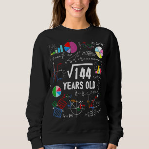 Sudadera Raíz cuadrada de 144 12º cumpleaños Matemáticas de