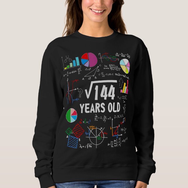 Sudadera Raíz cuadrada de 144 12º cumpleaños Matemáticas de (Anverso)