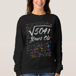 Sudadera Raíz cuadrada de 5041 71º Cumpleaños 71 Años Mat