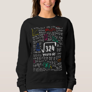 Sudadera Raíz cuadrada matemática 324 18 años Cumpleaños 18