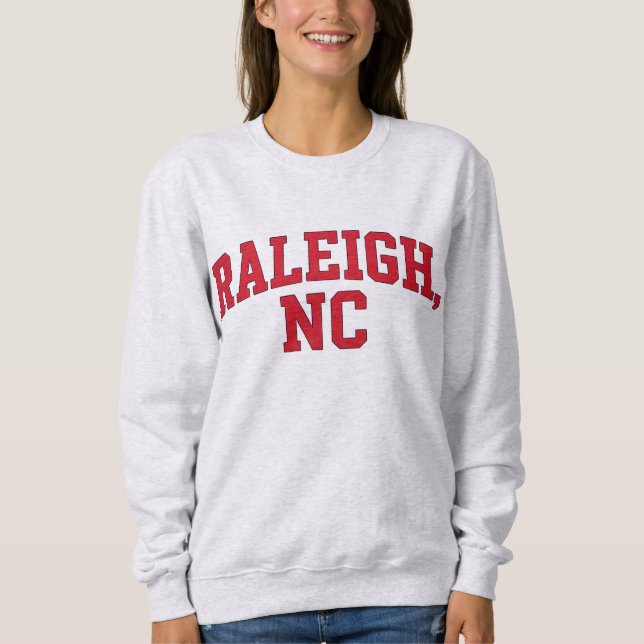 Sudadera Raleigh NC Varsity Block Letter Design - Ciudad au (Anverso)