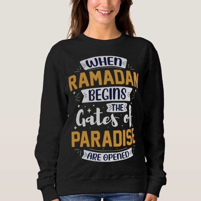 Sudadera Ramadan Kareem Fasting  For Muslim Islamic  Idea (Anverso)