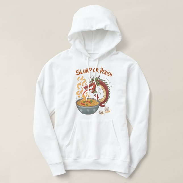 Sudadera Ramen Dragon Fury | Spicy Noodle & Skull Steam T-S (Diseño del anverso)