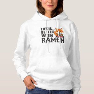 Sudadera Ramen Japanese Noodle Cute Fox Eats Ramen