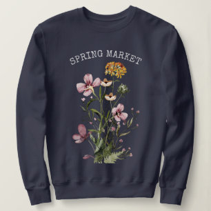 Sudadera Ramo de flores silvestres acuarela #1 Mercado de p