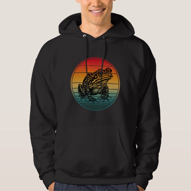 Sudadera Rana Anfibio Sapo Retro Vintage (Anverso)