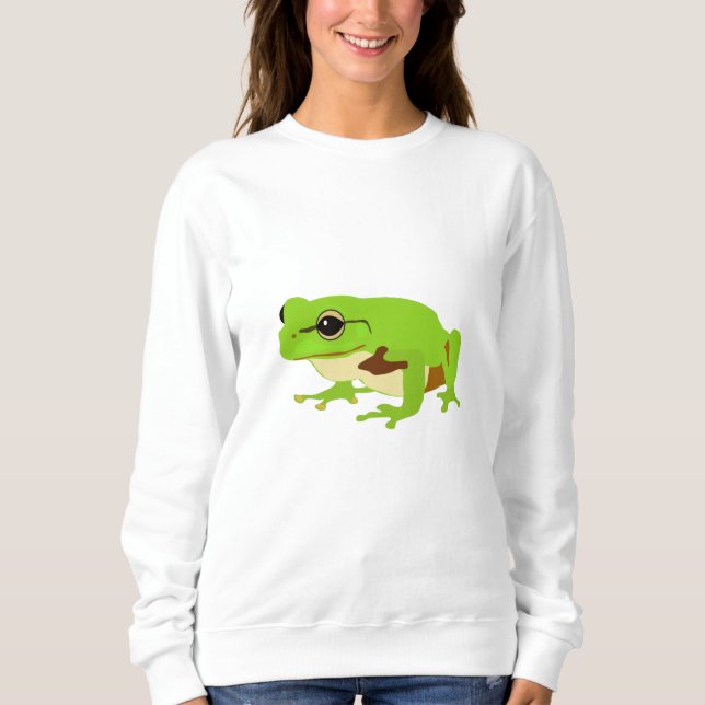 Sudadera Rana arborícola verde linda (Anverso)
