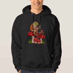 Sudadera Rana bebiendo té estética de hongos cottagecore