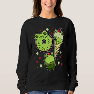 Sudadera Rana Cara Toad Anfibio Froggy Donut Ice Cream Cu