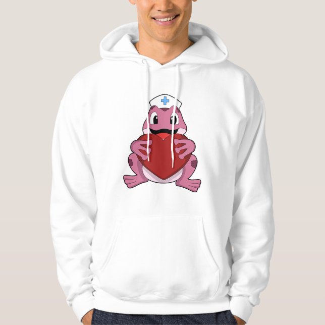 Sudadera Rana como enfermera con corazón (Anverso)