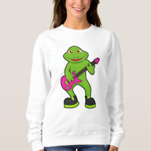 Sudadera Rana como músico con guitarra