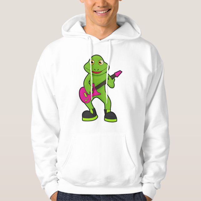 Sudadera Rana como músico con guitarra (Anverso)