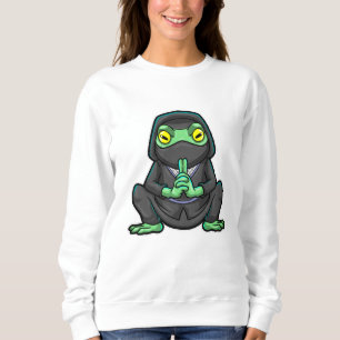Sudadera Rana como Ninja en negro