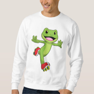 Sudadera Rana como patinadora en línea con patines de patin