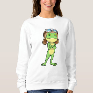 Sudadera Rana como piloto con Gorra y lentes