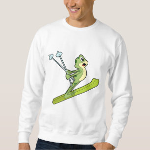 Sudadera Rana como saltador de esquí con Ski.PNG