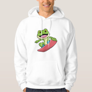 Sudadera Rana como snowboard con snowboard