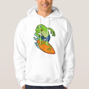 Sudadera Rana como surfista con tabla de surf