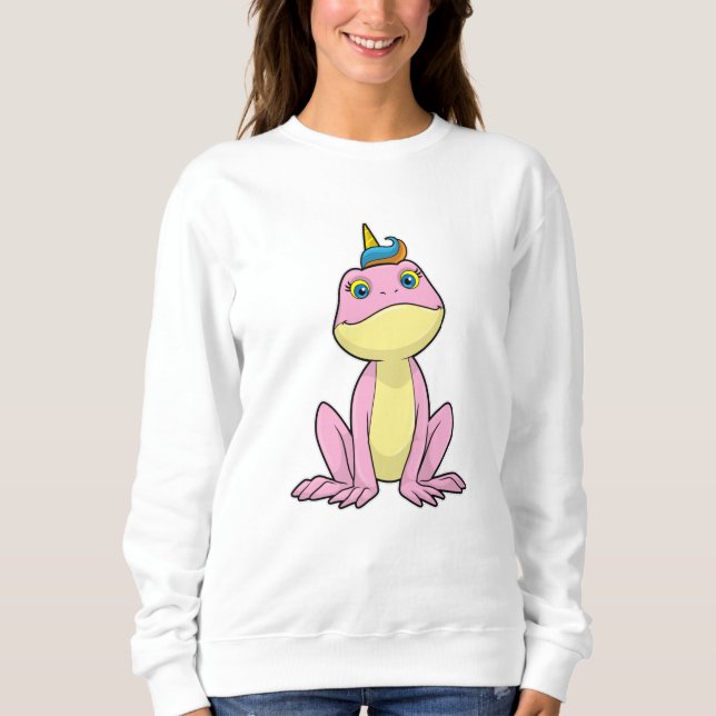Sudadera Rana como unicornio (Anverso)