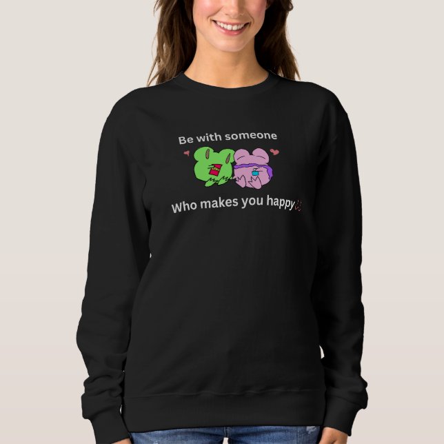 Sudadera Rana con cita de San Valentín linda  (Anverso)