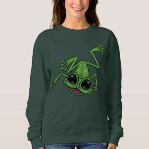 Sudadera Rana de árbol verde feliz