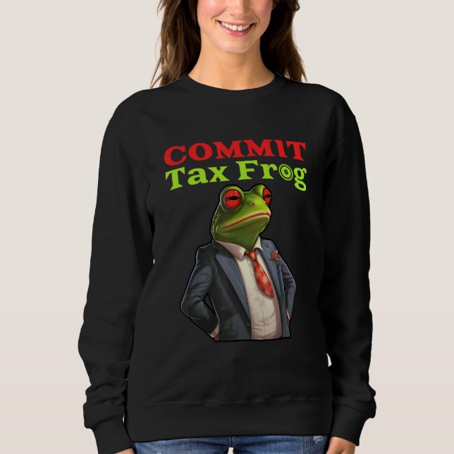 Sudadera Rana de fraude fiscal Meme (Anverso)