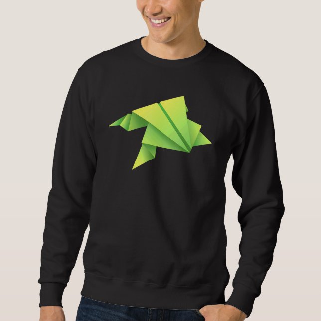 Sudadera Rana de origami (Anverso)