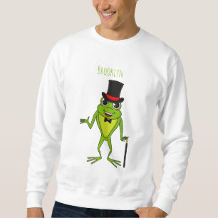 Sudadera Rana divertida con personalizado de sombrero super