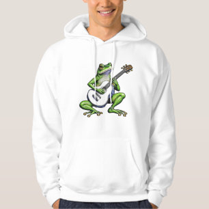Sudadera Rana divertida tocando la guitarra