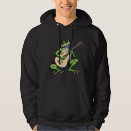 Sudadera Rana divertida tocando la guitarra