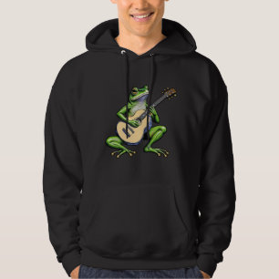 Sudadera Rana divertida tocando la guitarra