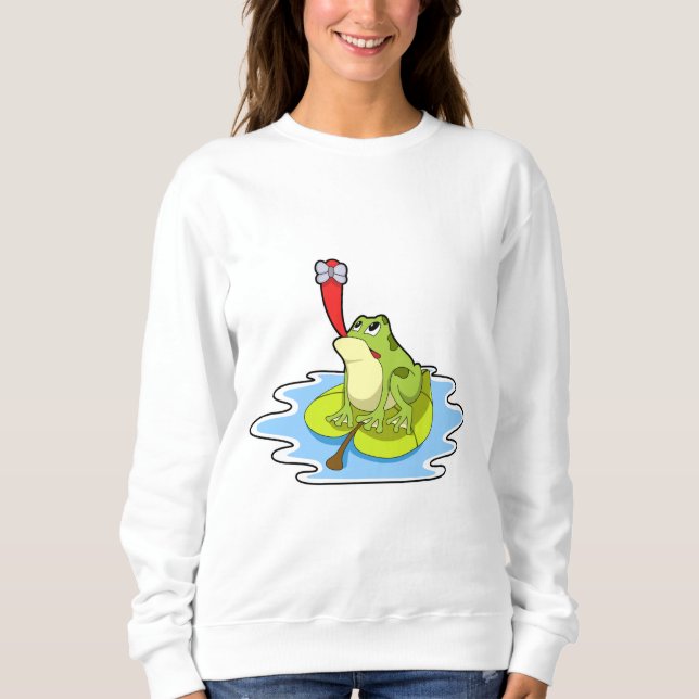 Sudadera Rana en hoja con insecto (Anverso)