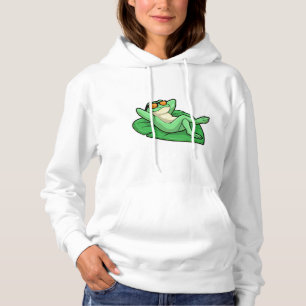Sudadera Rana en hojas con gafas de sol