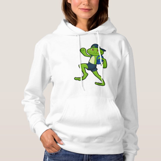Sudadera Rana en marcha con mochila y Gorra (Anverso)