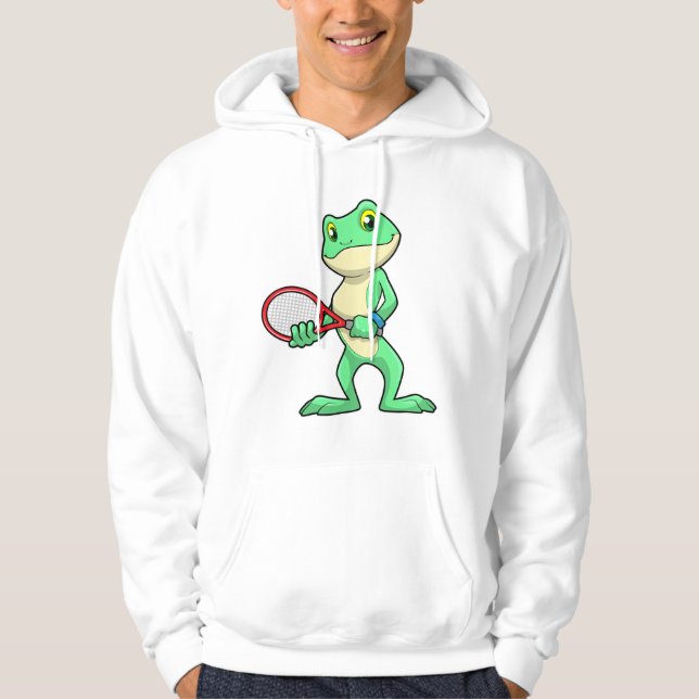 Sudadera Rana en tenis con raqueta de tenis (Anverso)