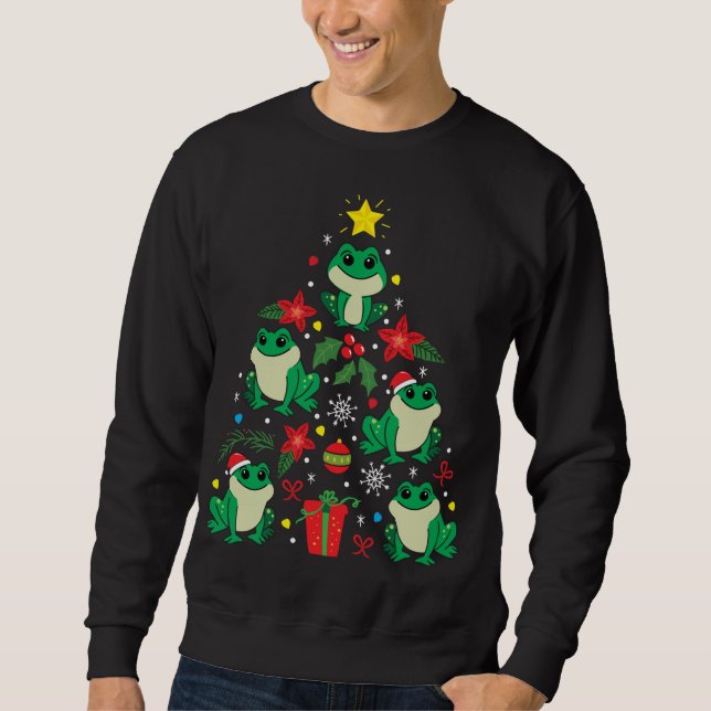 Sudadera Rana Navidad Ornament Tree Funny Xmas Gift (Anverso)