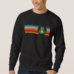Sudadera Rana Rana Rana Rana Yoga Posición Animal Vintage F