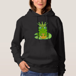 Sudadera Rana Sapo Dorado Rey Cuento de Hadas Corona Bola P