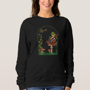 Sudadera Rana tocando Guitarra en Setas Bonito Cottagecore