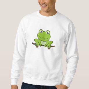 Sudadera Rana verde en el Skateboard Gracioso Animal