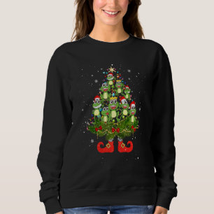 Sudadera Ranas Iluminaciones del árbol de navidad Cute Sant