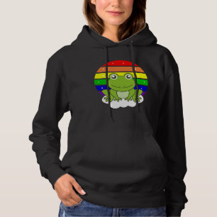 Sudadera Ranas Kawaii Purpurina del arcoiris de rana
