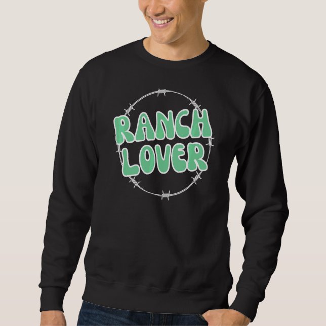 Sudadera Ranchin' Farm Support Local Cattle Cows Pigs Fun (Anverso)