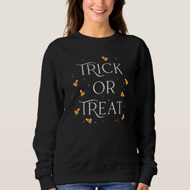 Sudadera Rasgo De Dulce De Halloween (Anverso)