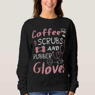 Sudadera Rasgos De Café Y Guantes De Goma Gracioso Regalo D